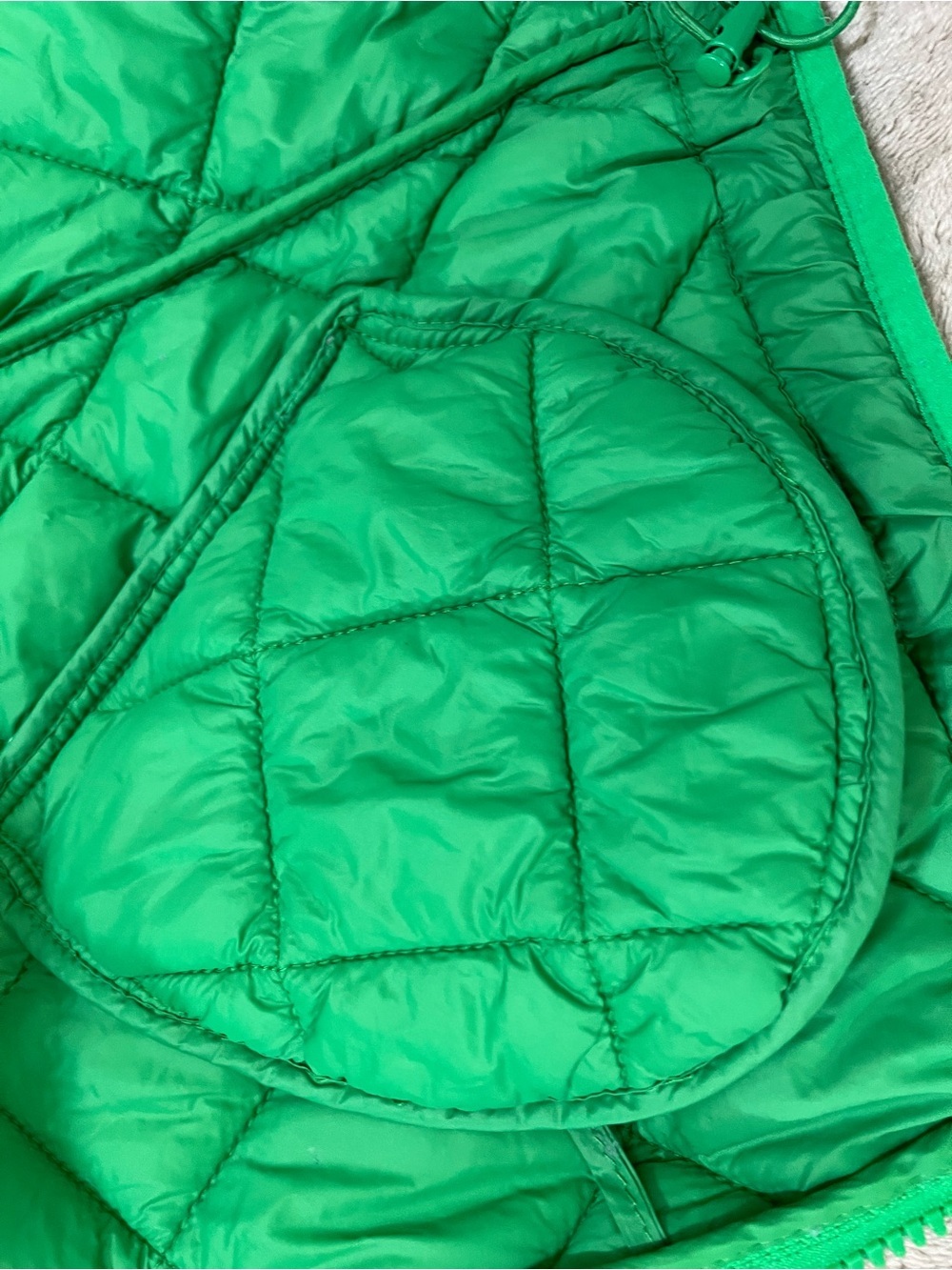Zara Women’s Size M US Long Sleeves Hooded Quilted Short Jacket Green - Picture 10 of 16